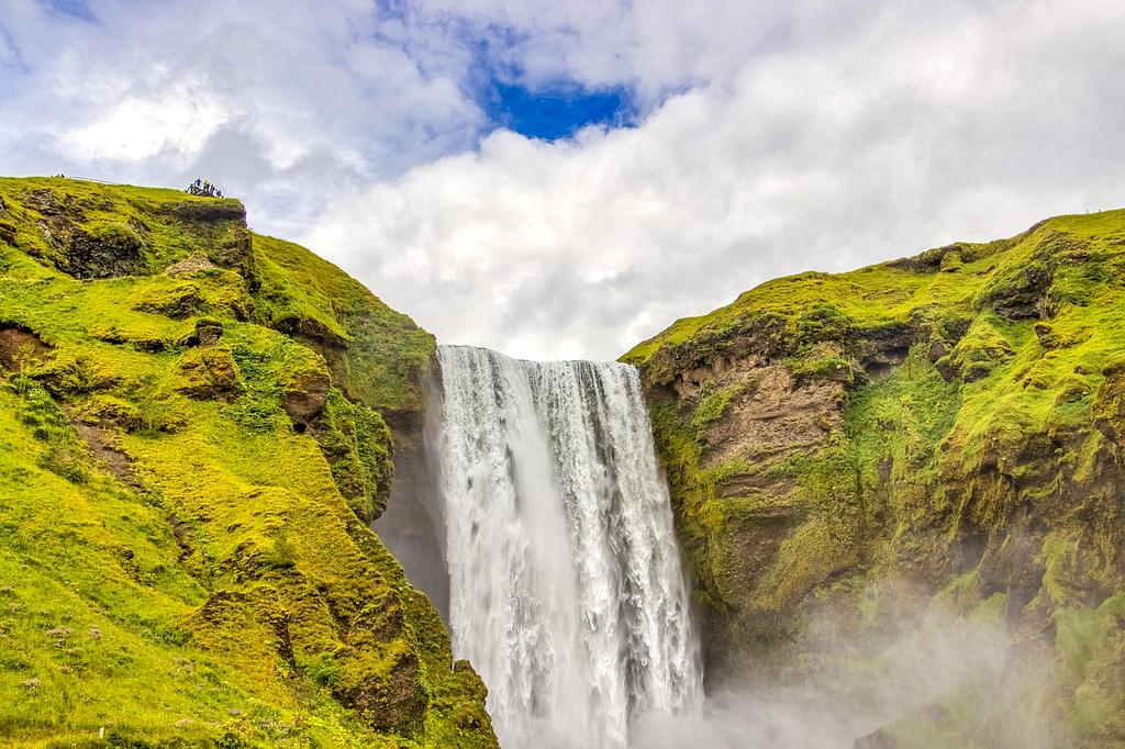 Futuristic mountain lodge surrounded by snow